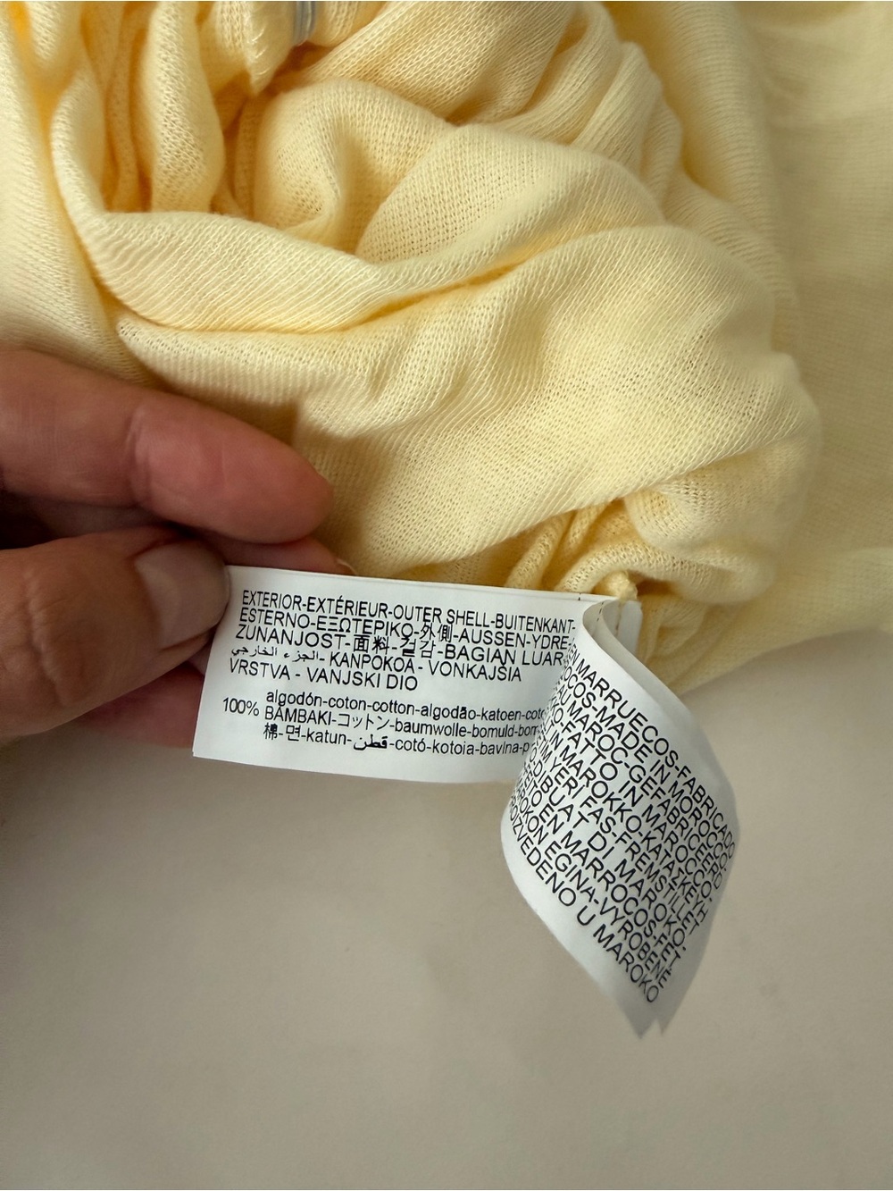 ZARA Soft Light Yellow Off-Shoulder Boat Neck Long Sleeve Top - Picture 7 of 7